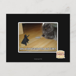 Wer hat die dunkle Seite erfunden? Postkarte