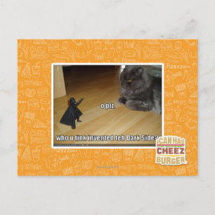 Wer hat die dunkle Seite erfunden? Postkarte