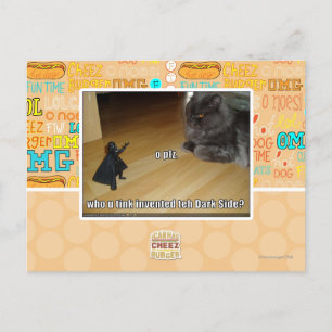 Wer hat die dunkle Seite erfunden? Postkarte