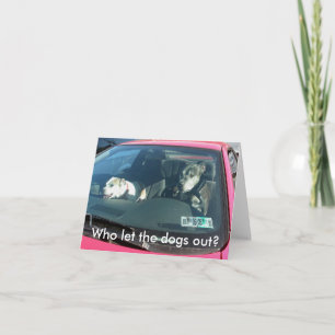 Wer hat die Hunde gelassen? Mitteilungskarte