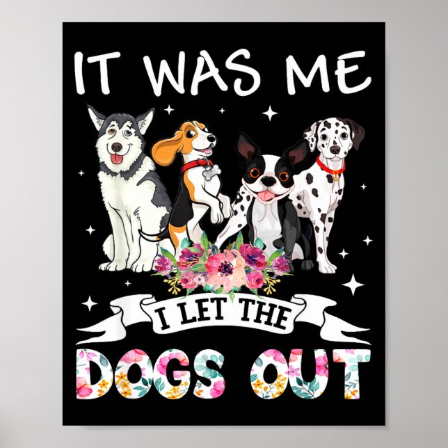 Wer hat die Hunde glücklich herausgelassen Muttert Poster (Vorne)