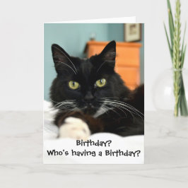 Wer hat einen Geburtstag? Grußkarte Karte