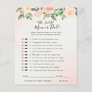 Wer hat es gesagt?   Baby Showspiel