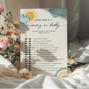 Wer hat es gesagt Mama   Papa Baby Shower Spiel