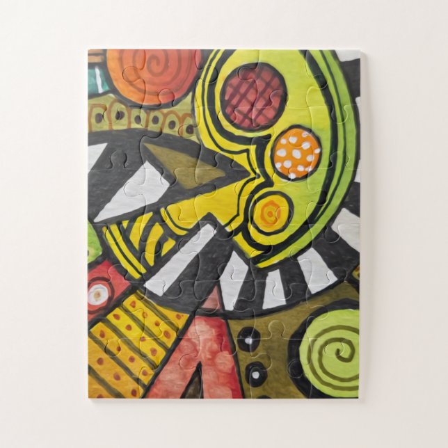 WER HAT MEIN TOMATO MIT EINER KUBISTISCHEN KNIFE G PUZZLE (Vertikal)