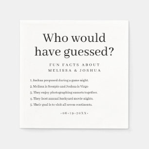 Wer hätte eine Hochzeit erraten? Serviette