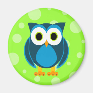 Wer? Herr Eulen Cartoon Magnet