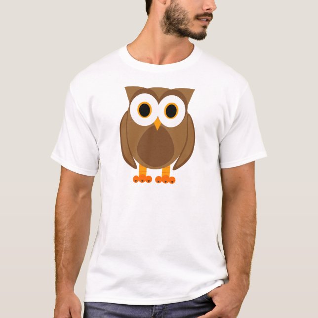 Wer? Herr Owl Cartoon T-Shirt (Vorderseite)