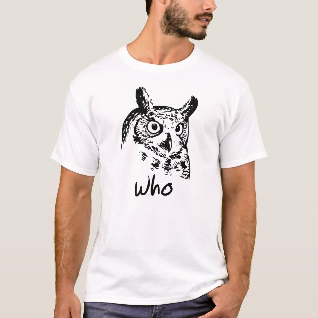 Wer Hoot Owl. Bird of Prey. T-Shirt (Vorderseite)