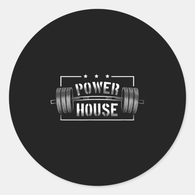 Wer House Gym Motivation Bold Statement  Runder Aufkleber (Vorderseite)
