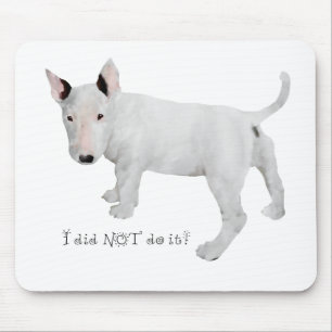 Wer, ich? Bull Terrier Welpe Mousepad