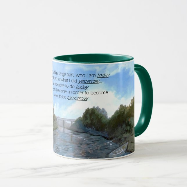 Wer ich heute bin Inspiration Tasse (VorderseiteRechts)