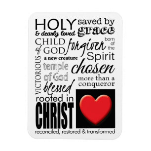 Wer ich im Christus-Schrifts-Typografie-Magneten Magnet