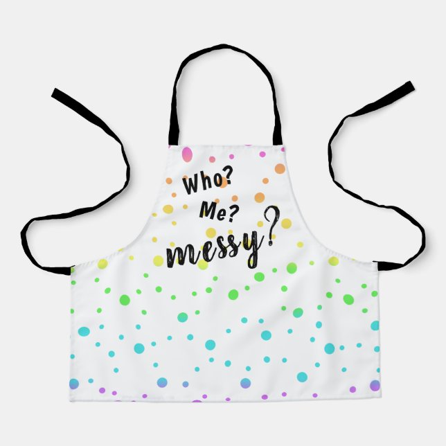 Wer? Ich? Junge? Rainbow Dots KinderSchürze Schürze (Vorderseite)