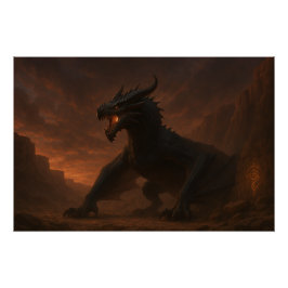 Wer in der Abenddämmerung wartet - Mythischer Drac Poster