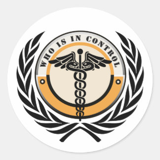 Wer in der Kontrolle aufklebt Runder Aufkleber
