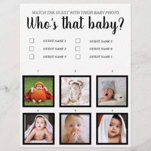 Wer ist das Baby Shower Spiel lustig einfach klass Flyer