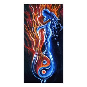 Wer ist das Feuer, wer ist das Wasser? Fotodruck