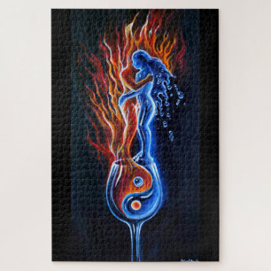 Wer ist das Feuer, wer ist das Wasser? Puzzle