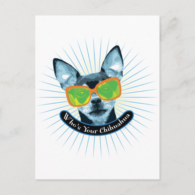Wer ist dein Chihuahua? Postkarte (Vorderseite)