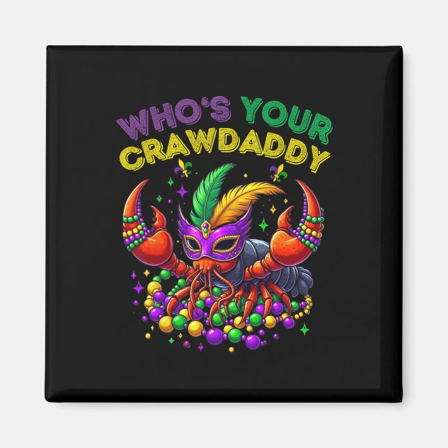 Wer ist dein Crawdaddy Crawfish Jester Perlen Lust Magnet (Vorne)