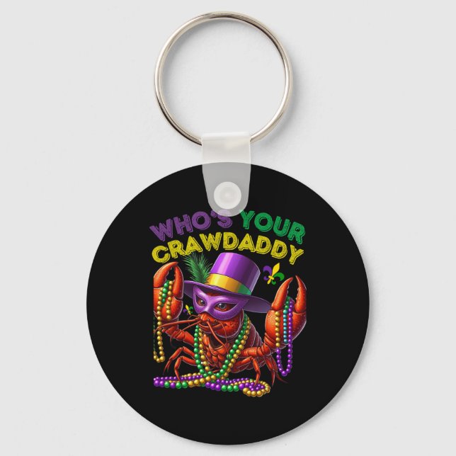 Wer ist dein Crawdaddy Crawfish Jester Perlen Lust Schlüsselanhänger (Vorderseite)