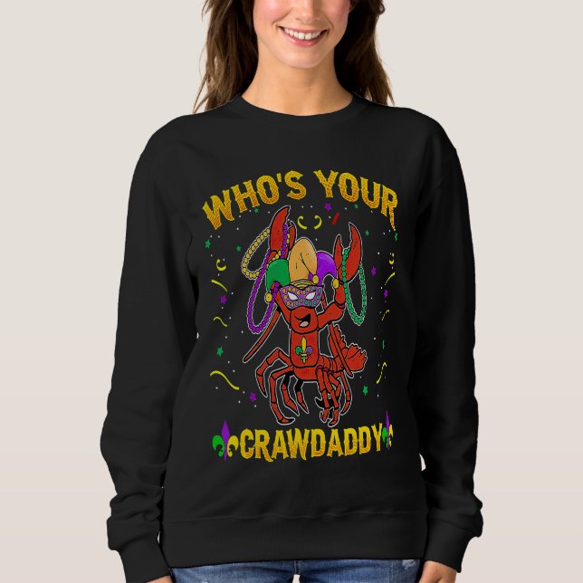 Wer ist dein Crawdaddy Crawfish Jester Perlen  Mar Sweatshirt (Vorderseite)