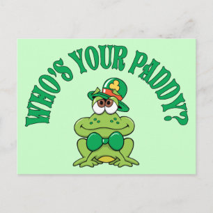 Wer ist dein Paddy Irish Frog? Postkarte