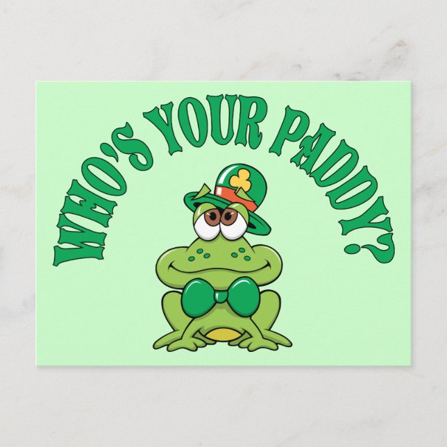 Wer ist dein Paddy Irish Frog? Postkarte (Vorderseite)