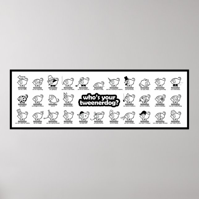 Wer ist dein Tweenerdog? Design #1 Poster (Vorne)