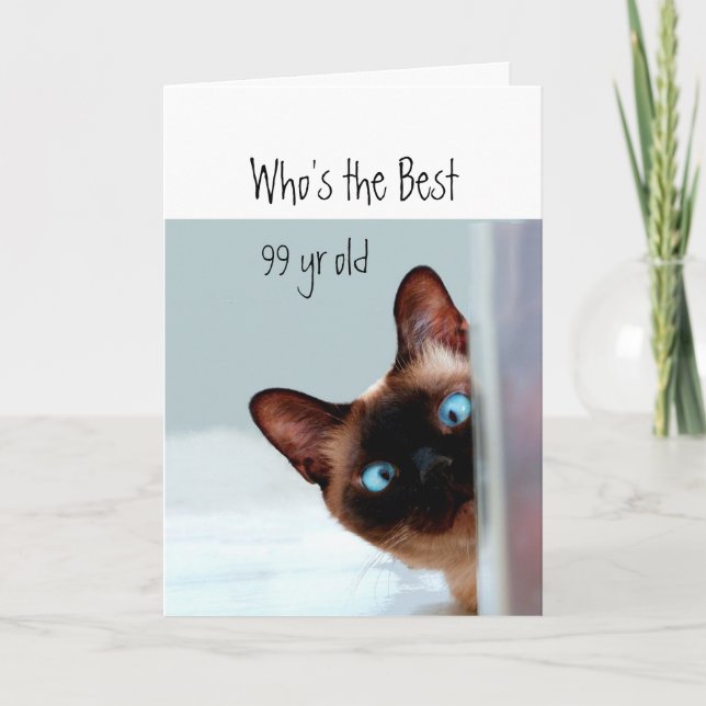 Wer ist der beste 99-jährige Cat Kitten Spaß? Karte (Vorderseite)