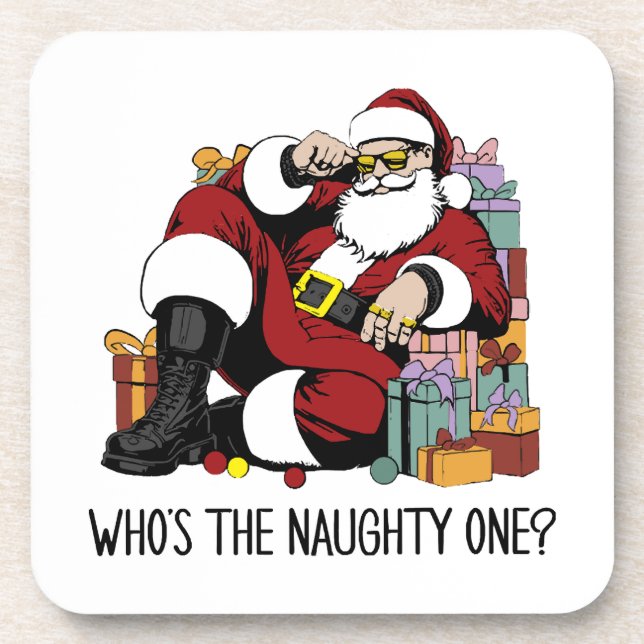 Wer ist der Naughty Getränkeuntersetzer (Vorderseite)