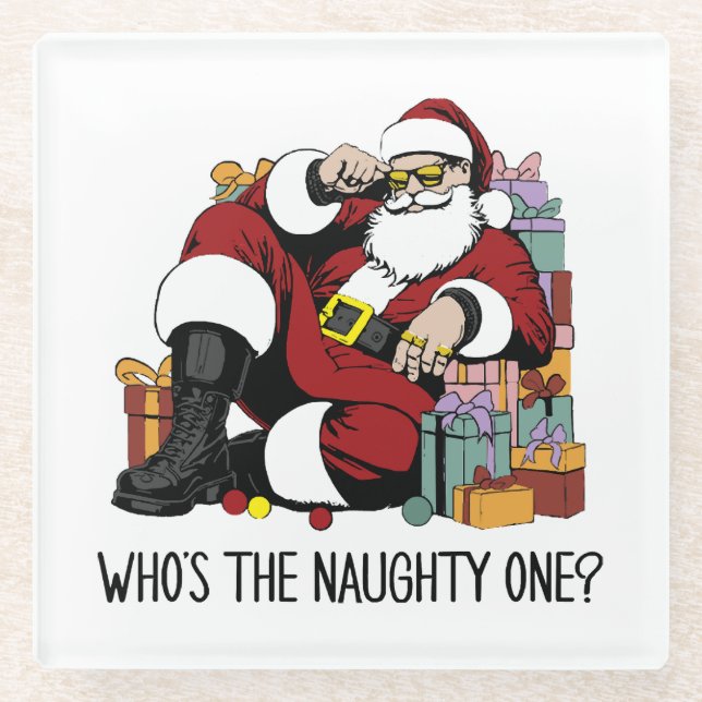 Wer ist der Naughty Glasuntersetzer (Vorderseite)