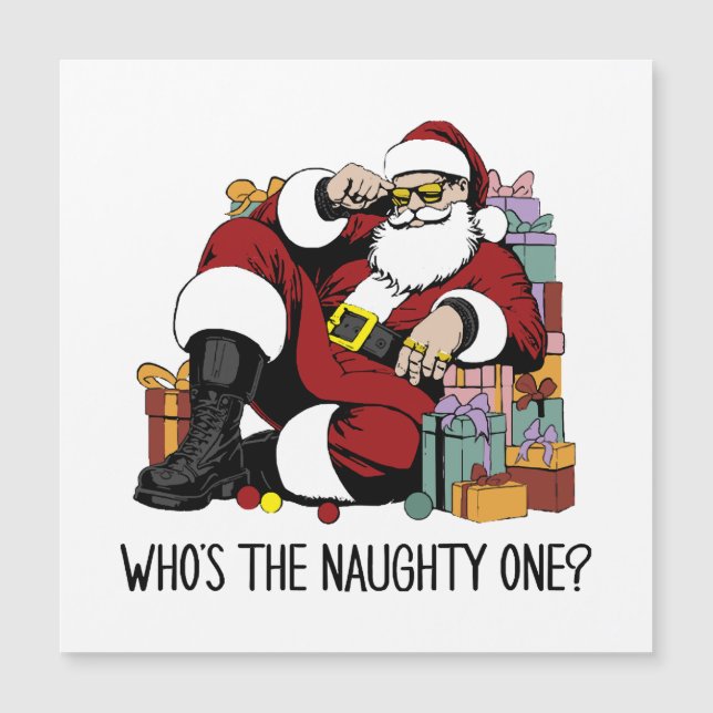 Wer ist der Naughty Magnetkarte (Vorderseite)
