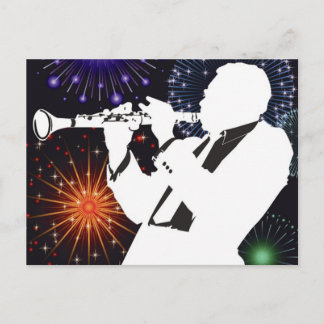 Wer ist dieser Klarinettenmann? Postkarte