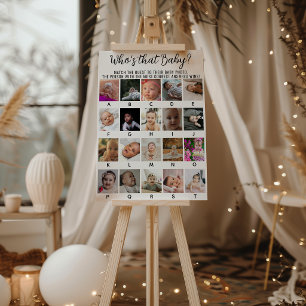 Wer ist dieses Baby - Editierbare 20-Foto-Baby-Sho Poster