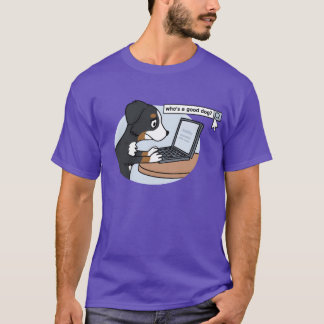 Wer ist ein guter Hund Berner Hund Vintage Familie T-Shirt