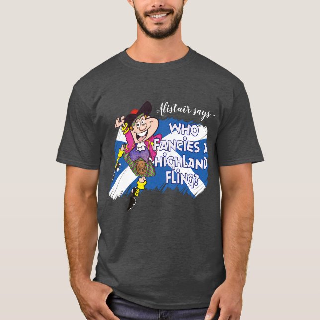 Wer ist ein Highland Fling? T-Shirt (Vorderseite)