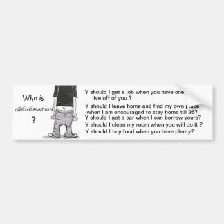 Wer ist Generation Y? Autoaufkleber