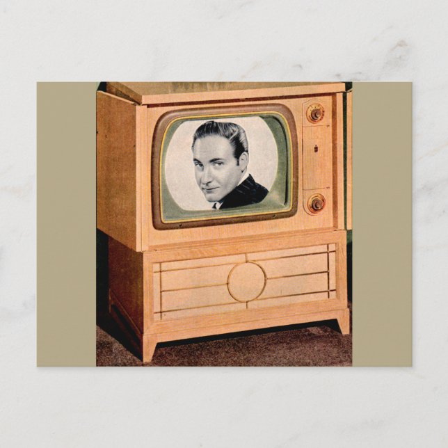 Wer ist im Fernsehen? Postkarte (Vorderseite)