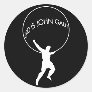 Wer ist John Galt-Aufkleber? Runder Aufkleber