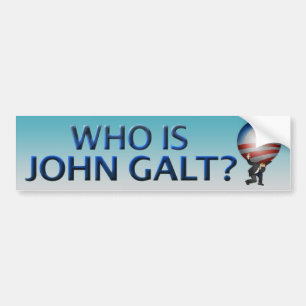 Wer ist John Galt? Autoaufkleber