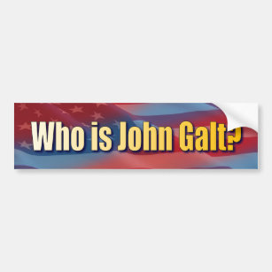 Wer ist John Galt? Autoaufkleber