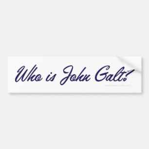 Wer ist John Galt? Autoaufkleber