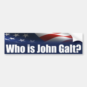 Wer ist John Galt? Autoaufkleber