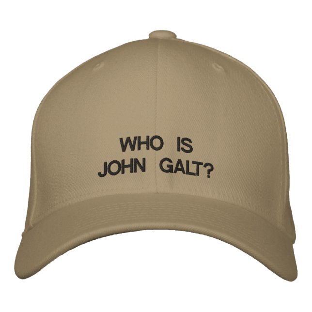 Wer ist John Galt? Bestickte Baseballkappe (Vorderseite)