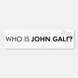 Wer ist John Galt? Die Frage Autoaufkleber