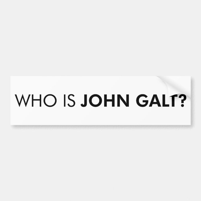 Wer ist John Galt? Die Frage Autoaufkleber (Vorne)