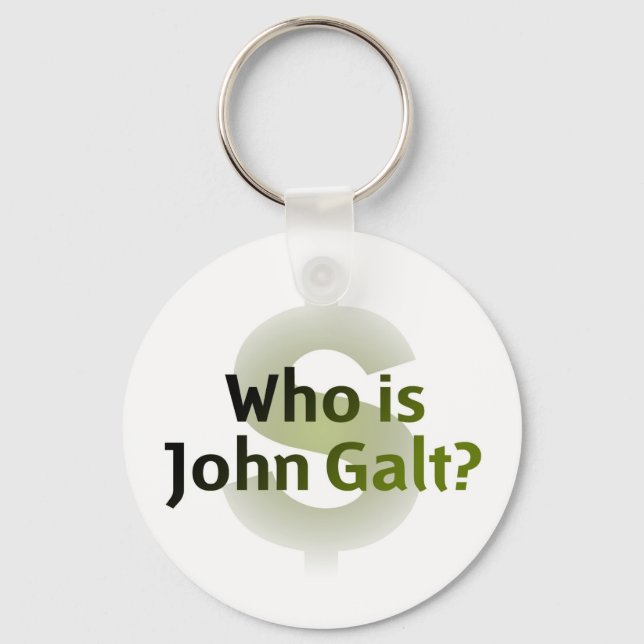 Wer ist John Galt? Geldsymbol Schlüsselanhänger (Vorderseite)