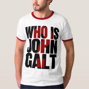 Wer ist John Galt? mit rotem Fragezeichen T-Shirt